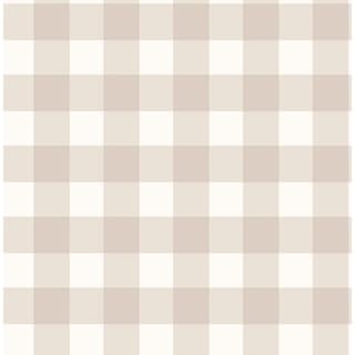 Fine Decor Patrice Light Brown Gingham Wallpaper FD43394