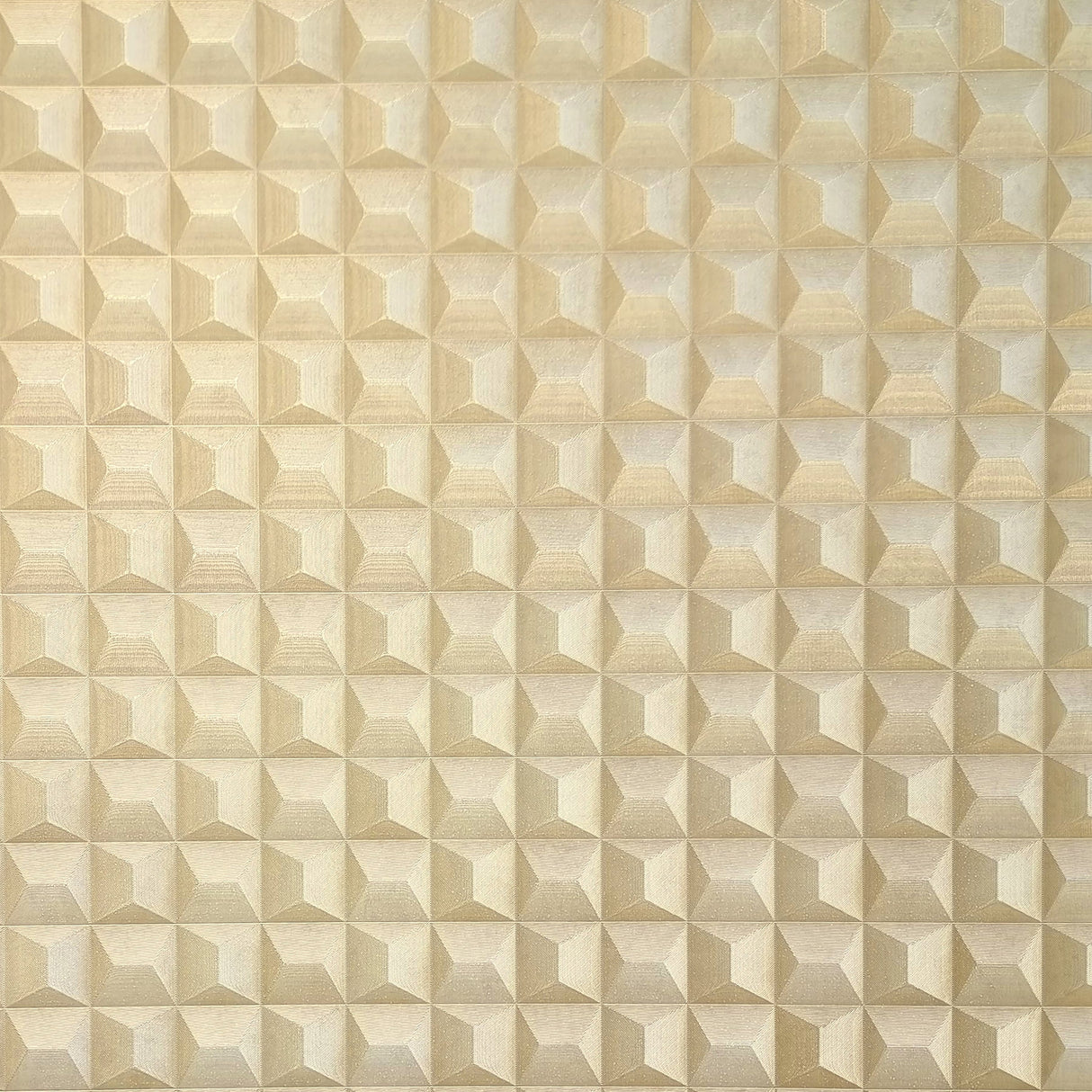 Romero Gold 3D geometric vinyl wallpaper roll by Fine Decor