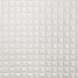 Fine Decor Romero White 3D Geometric Wallpaper roll and room scene