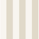 Fine Decor Tavish Neutral Stripe Wallpaper roll and room view