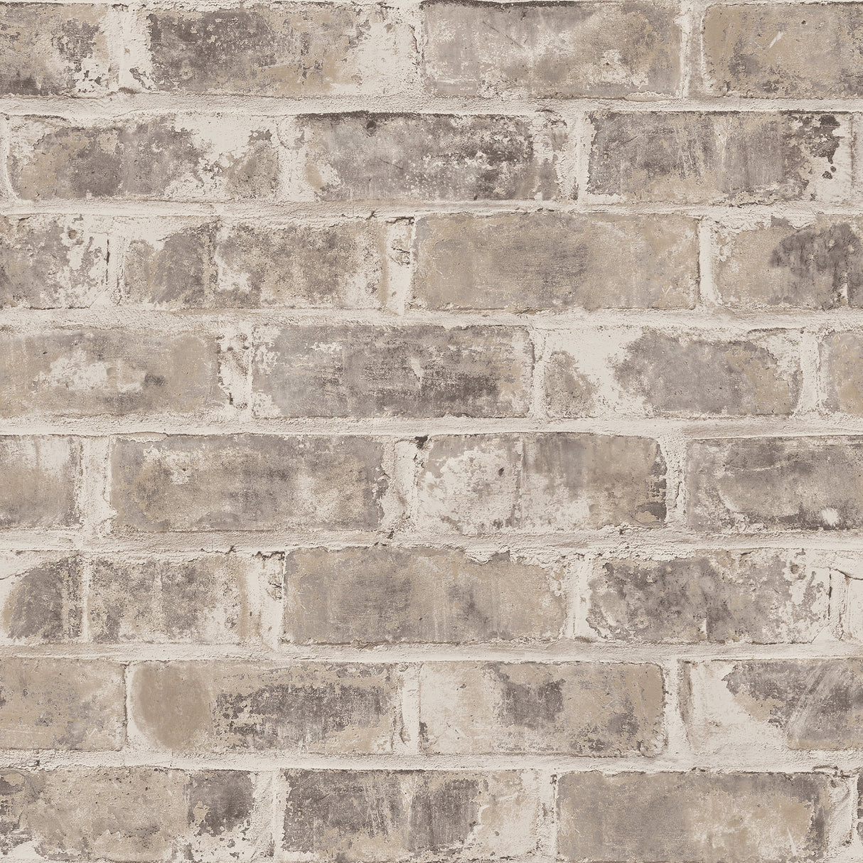 Fine Decor Warrick Taupe Brick Wallpaper roll and room setting