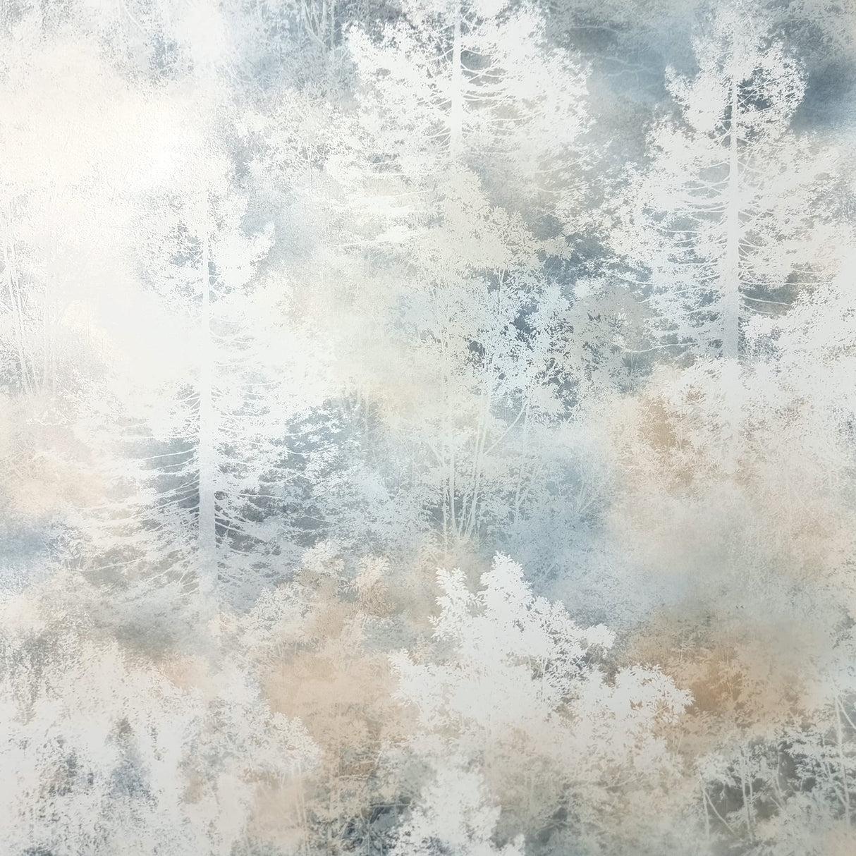 Fine Decor Willem Blue Tree Wallpaper FD43813