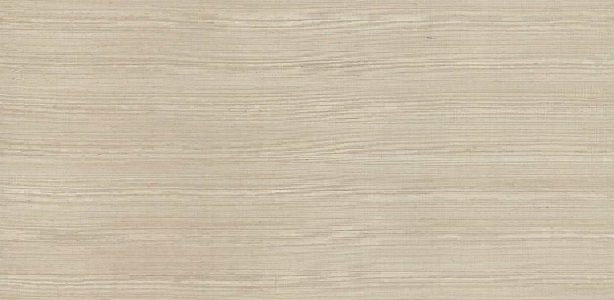 Plain Sisal Grasscloth Taupe & Silver Wallpaper with Natural Woven Texture - York GC0700DL