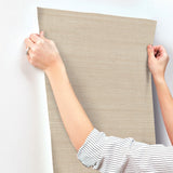 Sisal Grasscloth Silver & Beige Metallic Wallpaper Wheat - York GC0700