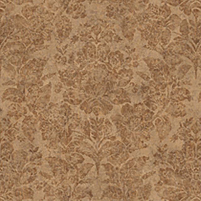 Genoa Brown Damask Wallpaper with Faded Traditional Pattern - Lucky Day GE58453