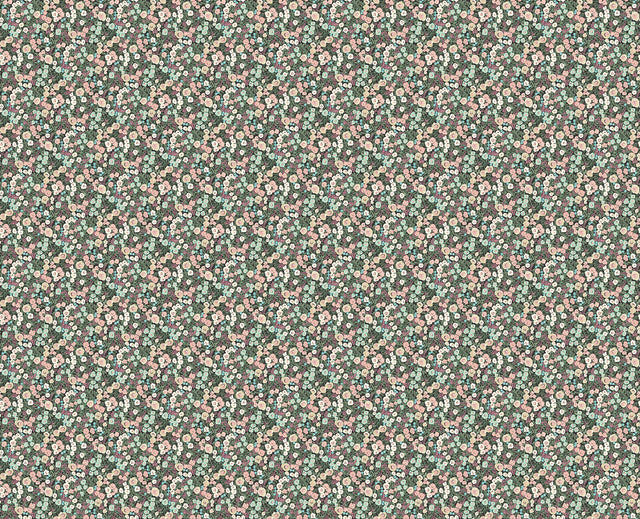 Flora Ditsy Pink Garden Wallpaper with Whimsical Botanical Flower Pattern - Brewster GHS50110W