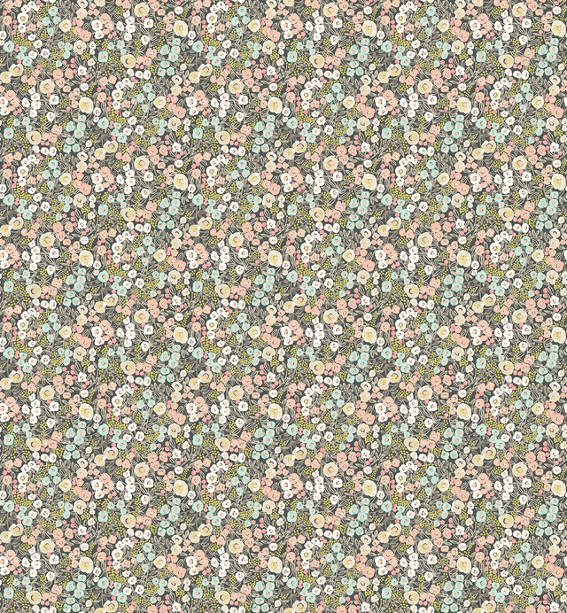 Flora Peach Garden Wallpaper with Whimsical Botanical Flowers - ohpopsi GHS50121W