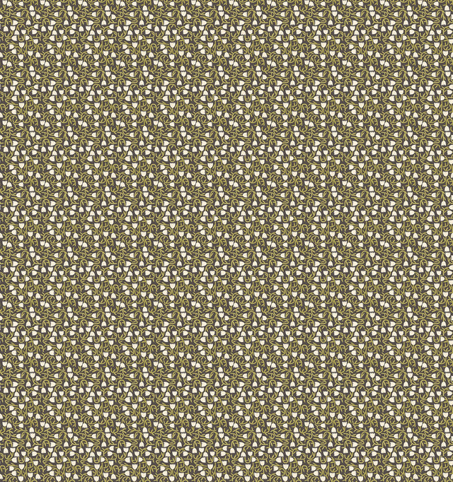 Aino Black Tiny Tulip Wallpaper with Whimsical Botanical Floral Pattern - Brewster GHS50140W