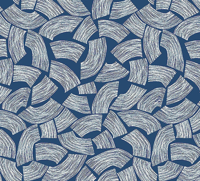 Elements Indigo Scribbled Arches Wallpaper with Modern Geometric Pattern - ohpopsi GHS50164W
