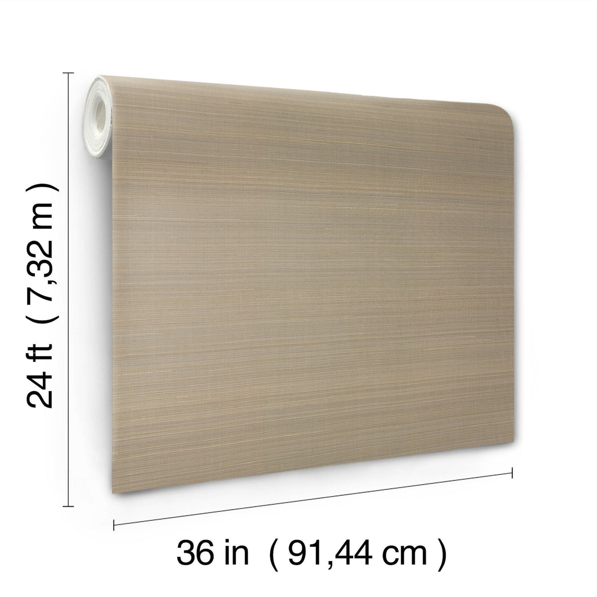Abaca Weave Taupe Wallpaper with Traditional Grasscloth Texture - York GL0500GV SAMPLE