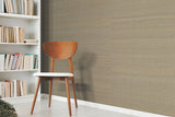 Abaca Weave Black Grasscloth Wallpaper with Natural Woven Texture - York GL0500