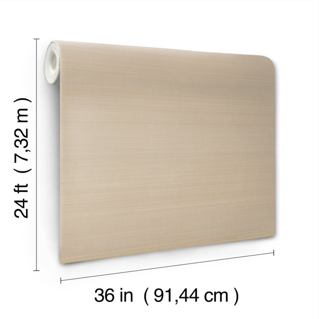 Abaca Weave Beige Grasscloth Wallpaper - York GL0501GV