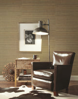 Abaca Weave Brown Grasscloth Wallpaper with Natural Woven Texture - York GL0502