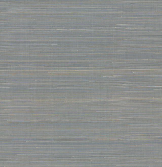 Abaca Weave Blue Grasscloth Wallpaper with Natural Woven Weave - York GL0503