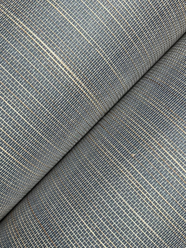 Abaca Weave Blue Grasscloth Wallpaper - York GL0503GV