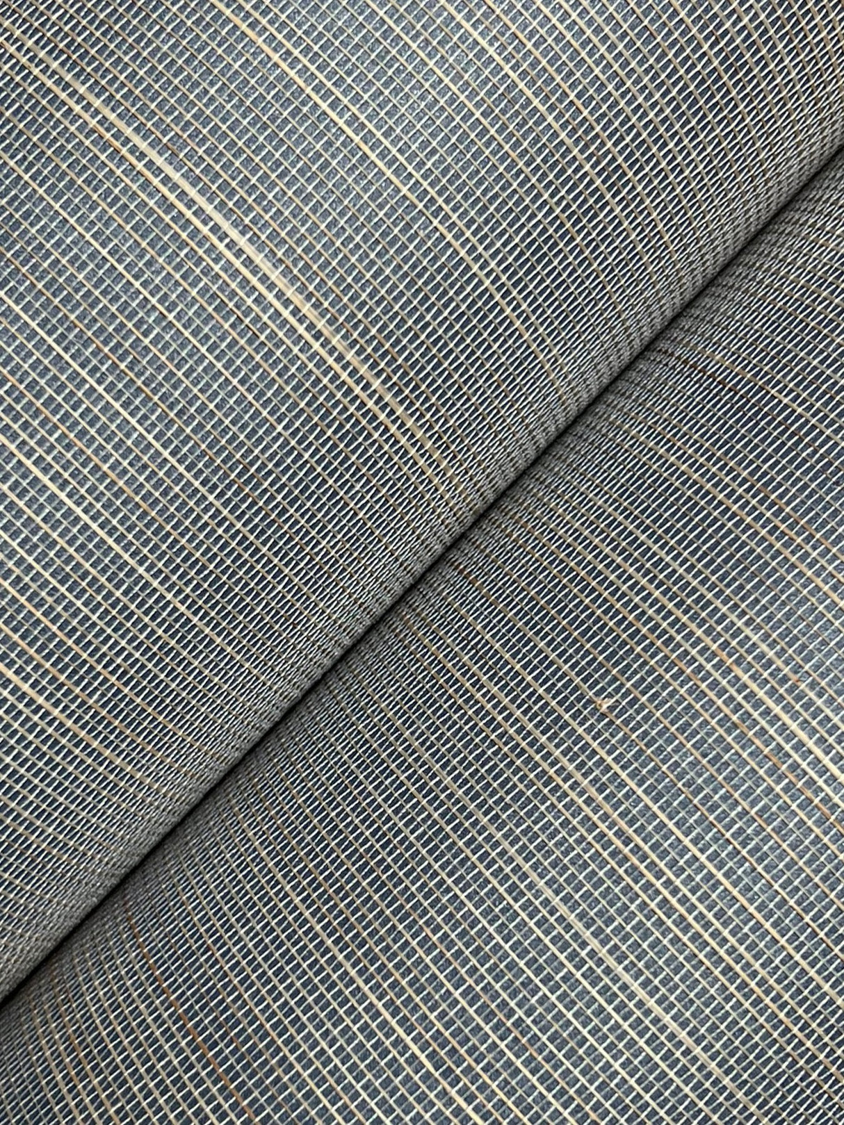 Abaca Weave Blue Grasscloth Wallpaper - York GL0503GV SAMPLE