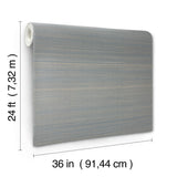 Abaca Weave Blue Grasscloth Wallpaper - York GL0503GV