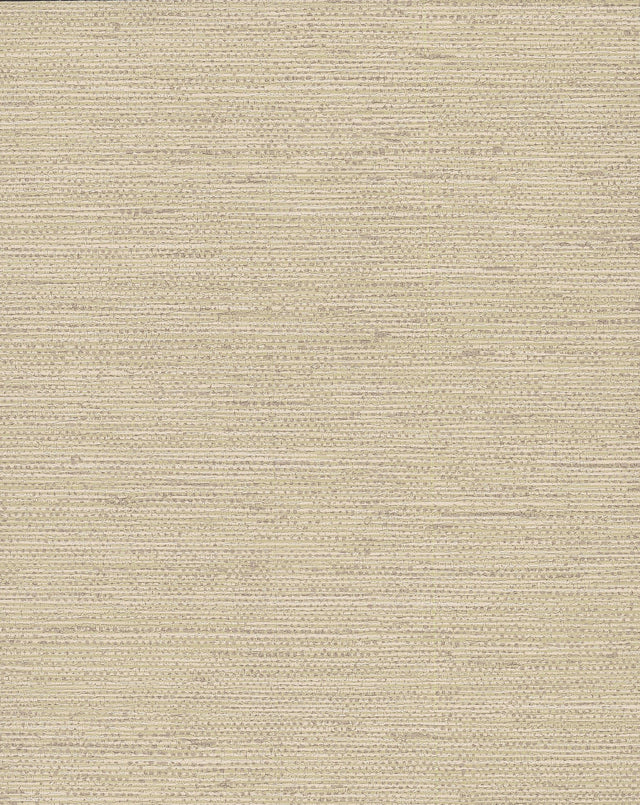 Essence Beige Wallpaper with Pearlescent Faux Grasscloth Texture - York GL0510N