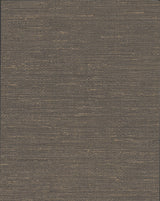 Essence Brown Metallic Wallpaper with Faux Grasscloth Texture - York GL0511N