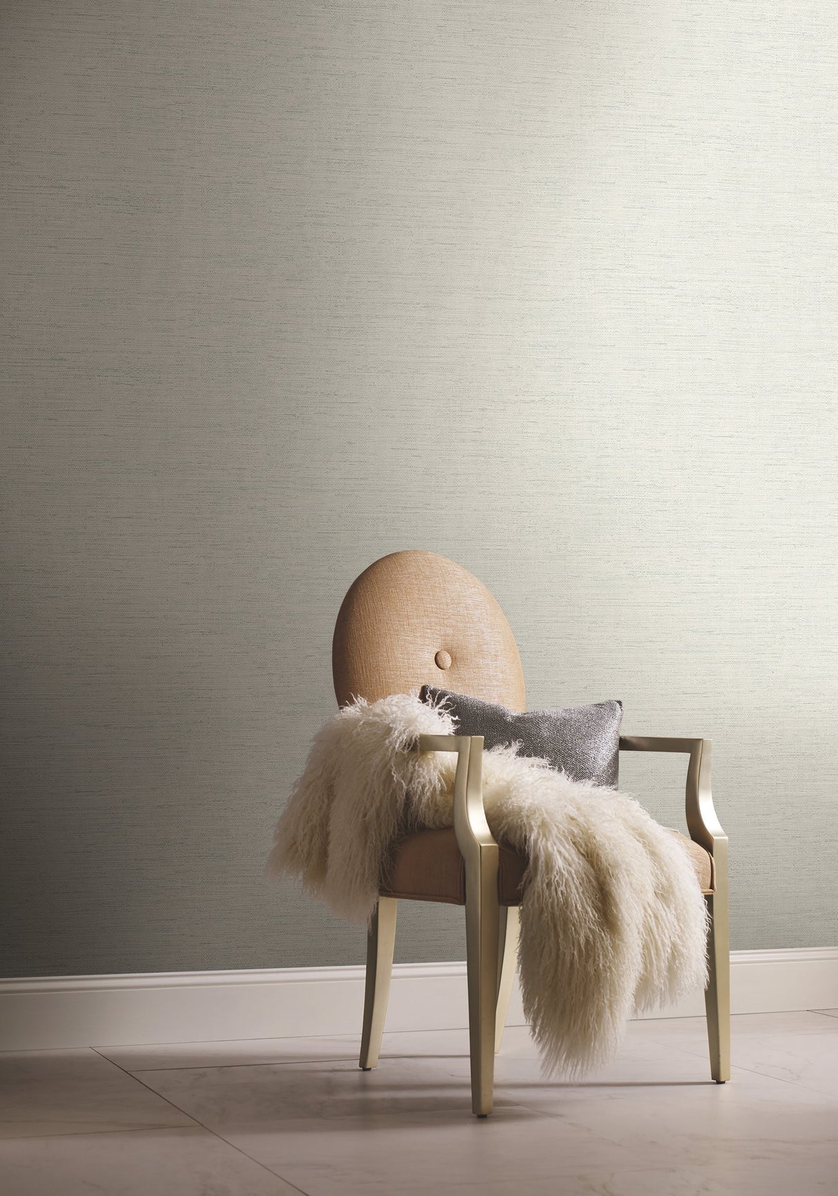 Essence White Metallic Wallpaper with Metallic Effect - York GL0512N