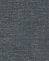 Essence Blue Metallic Wallpaper with Faux Grasscloth Texture - York GL0514N