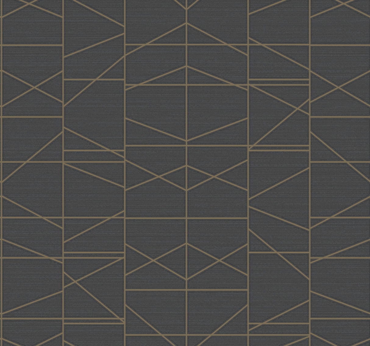 Modern Perspective Gold Geometric Wallpaper with Matte Gold Linework - York GM7547