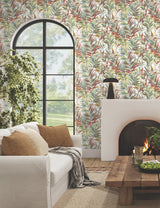 Swaying Palms Rouge & Mink by York Wallcoverings Botanical Wallpaper – York Wallcoverings GN2541