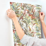 Swaying Palms Rouge & Mink by York Wallcoverings Botanical Wallpaper – York Wallcoverings GN2541
