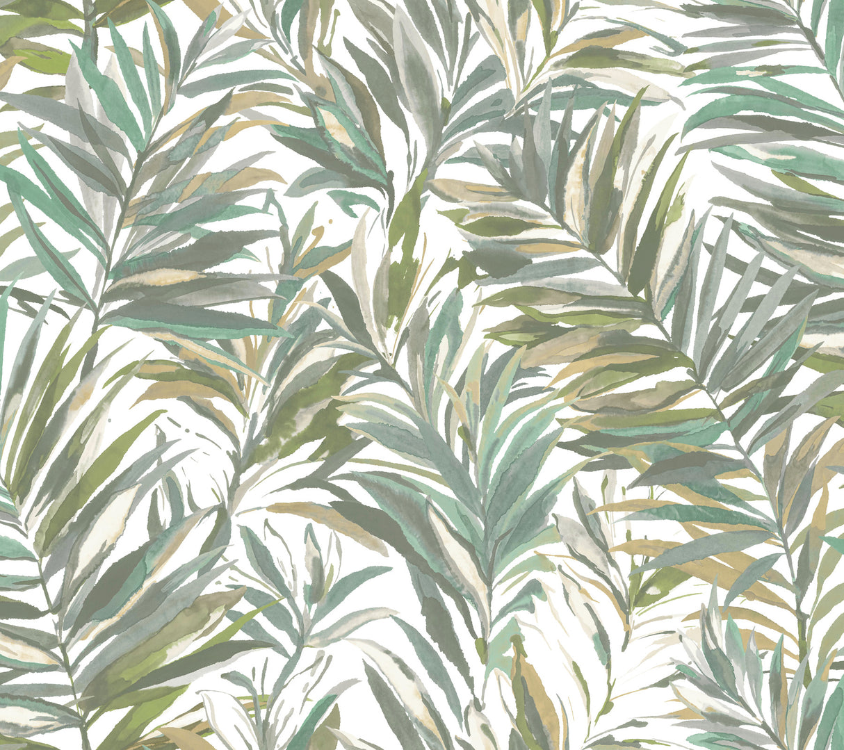 York Swaying Palms Olive & Aegean non woven wallpaper roll GN2542