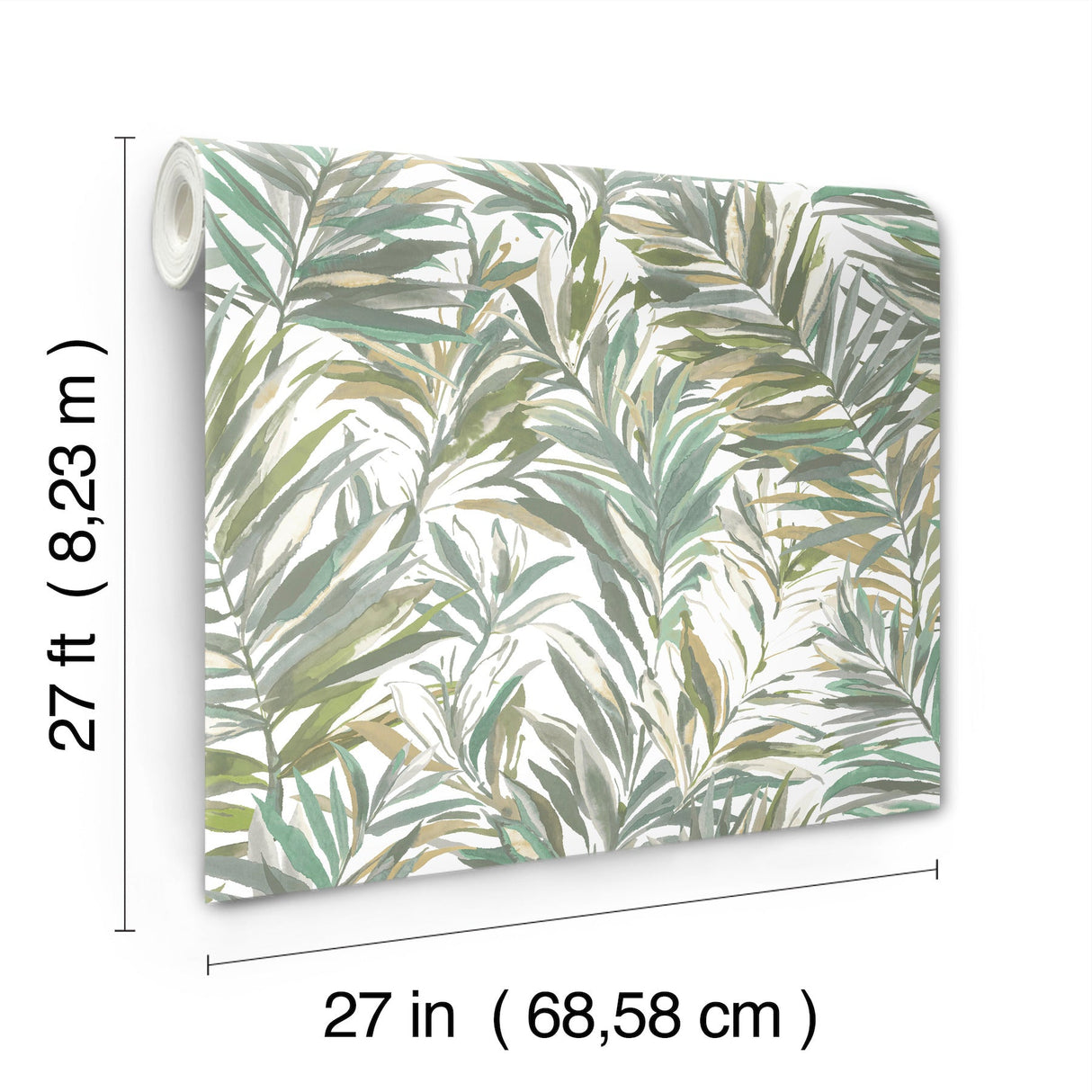 Swaying Palms Olive & Aegean by York Wallcoverings Non Woven Wallpaper- York Wallcoverings GN2542