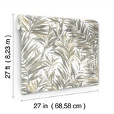 Swaying Palms Neutral by York Wallcoverings Botanical Wallpaper- York Wallcoverings GN2543