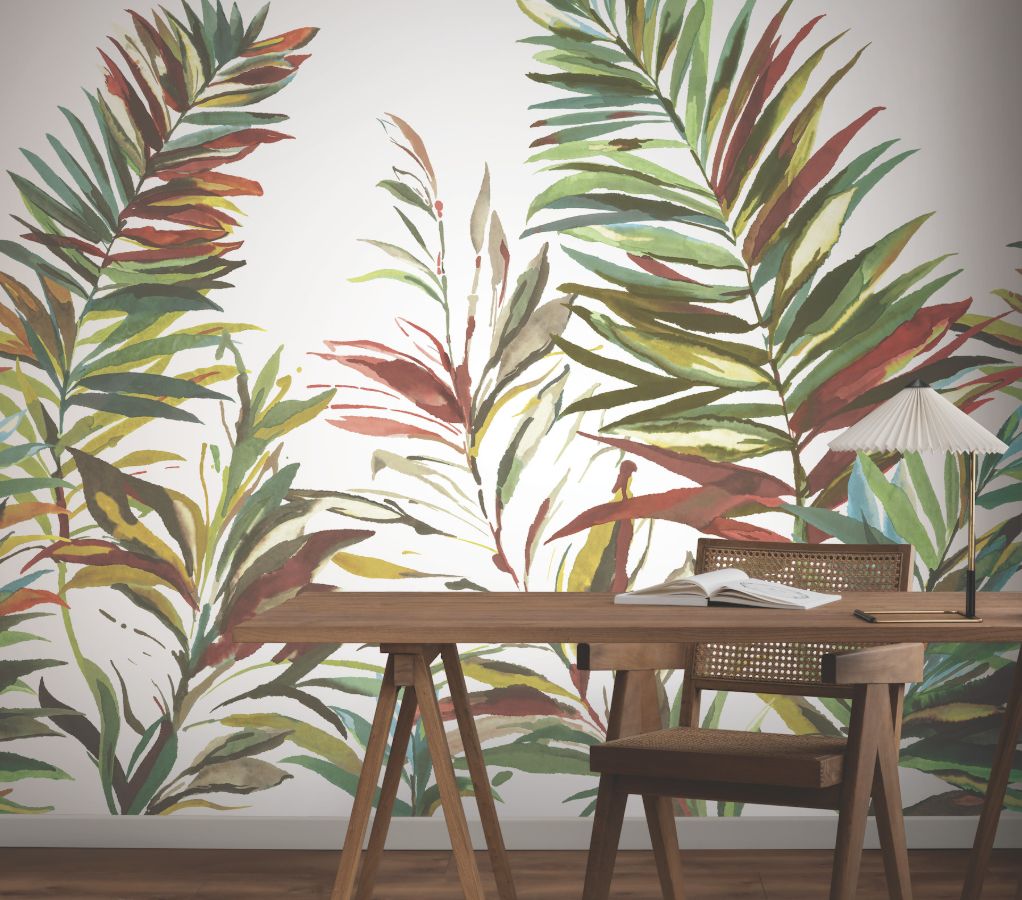 Swaying Palms Rouge & Mink by York Wallcoverings Botanical Wall Mural – York Wallcoverings GN2545M
