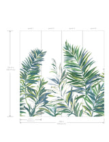 Swaying Palms Green & Blue by York Wallcoverings Botanical Wall Mural – York Wallcoverings GN2546M