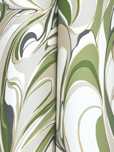 Achate Grass by York Wallcoverings Modern Glam Marbled Metallic Non Woven Wallpaper - York Wallcoverings GN2561-Sample