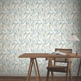Achate Blue by York Wallcoverings Marbled Metallic Wallpaper – York Wallcoverings GN2562