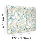 Achate Blue by York Wallcoverings Marbled Metallic Wallpaper – York Wallcoverings GN2562