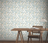 Achate Blue by York Wallcoverings Marbled Metallic Wallpaper – York Wallcoverings GN2562
