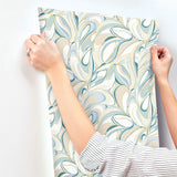 Achate Blue by York Wallcoverings Marbled Metallic Wallpaper – York Wallcoverings GN2562