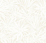 York Wallcoverings Floral Canopy Cream Wallpaper GN2573 showing white floral silhouettes on a cream background