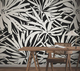 Floral Canopy Black by York Wallcoverings Sisal Grasscloth Wall Mural – York Wallcoverings GN2576M