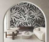 Floral Canopy Black by York Wallcoverings Sisal Grasscloth Wall Mural – York Wallcoverings GN2576M