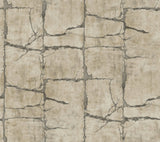 York Mojave Taupe wallpaper with cracked earth motif, non woven, 27 in x 27 ft roll