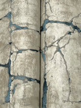 Mojave Navy by York Wallcoverings Modern Cracked Earth Wallpaper – York Wallcoverings GN2582
