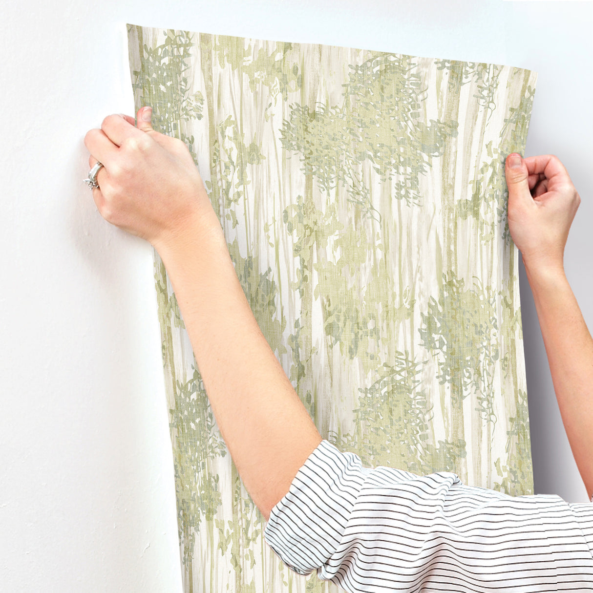 Aspen Grove Green by York Wallcoverings Botanical Wallpaper – York Wallcoverings GN2601