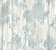 York Wallcoverings Aspen Grove Blue Wallpaper GN2602 swatch showing watercolor trees and linen texture