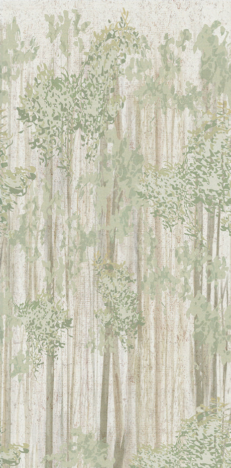 Aspen Grove Forest wall mural dimensions and two-panel layout