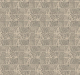 York Wallcoverings Woodcut wallpaper in Black & Linen with woodgrain checkerboard pattern