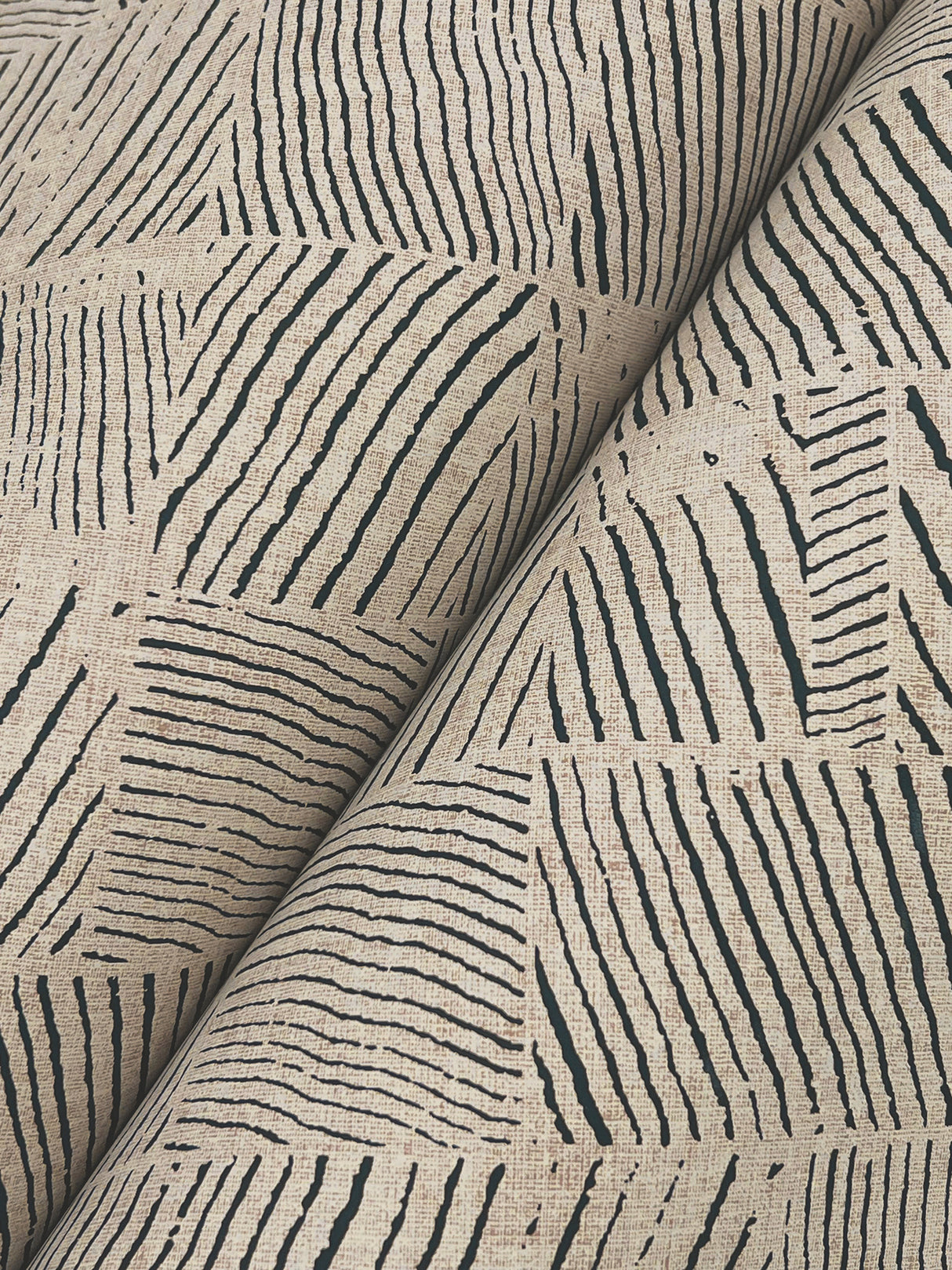 Woodcut Black & Linen by York Wallcoverings Geometric Non Woven Wallpaper – York Wallcoverings GN2621