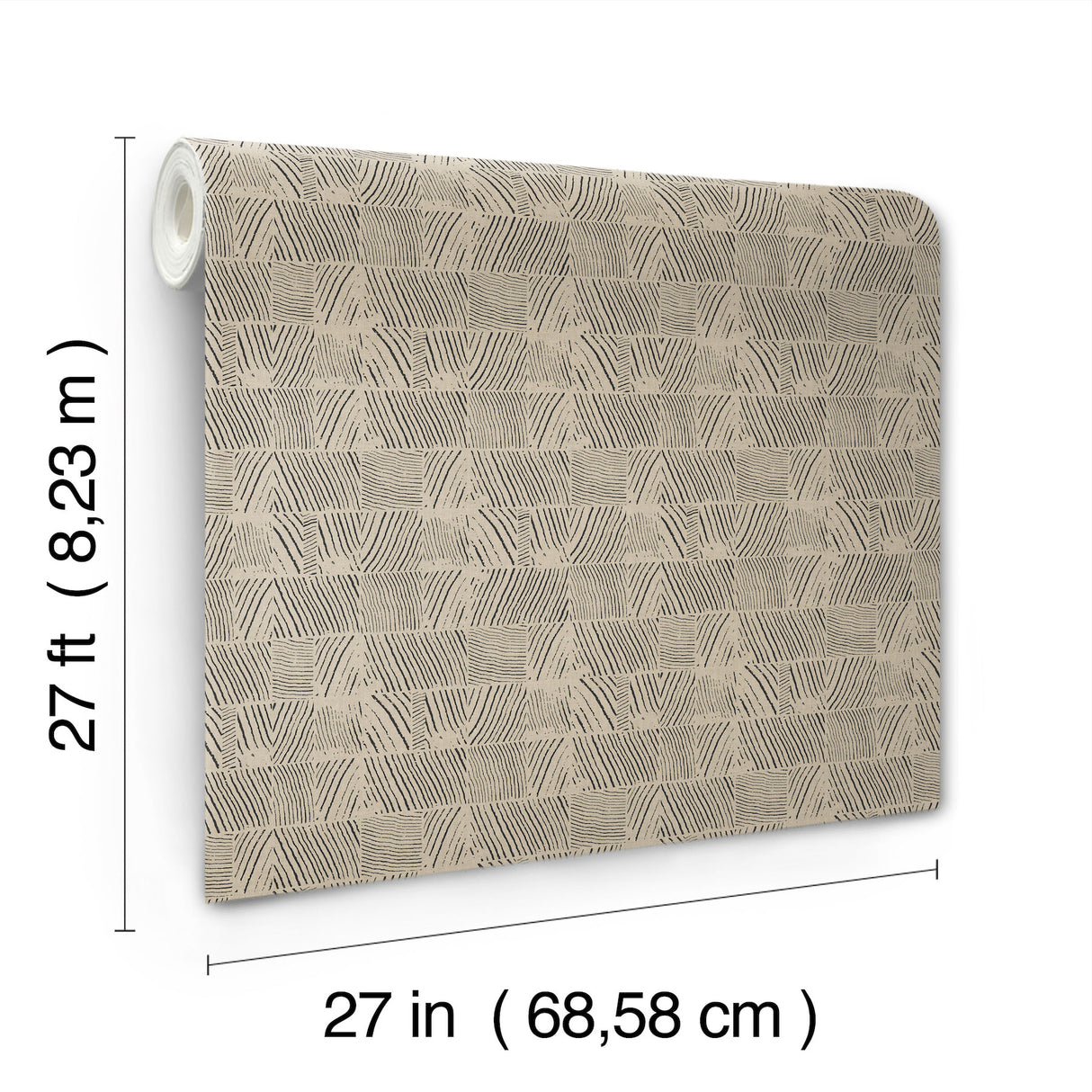 Woodcut Black & Linen by York Wallcoverings Geometric Non Woven Wallpaper – York Wallcoverings GN2621