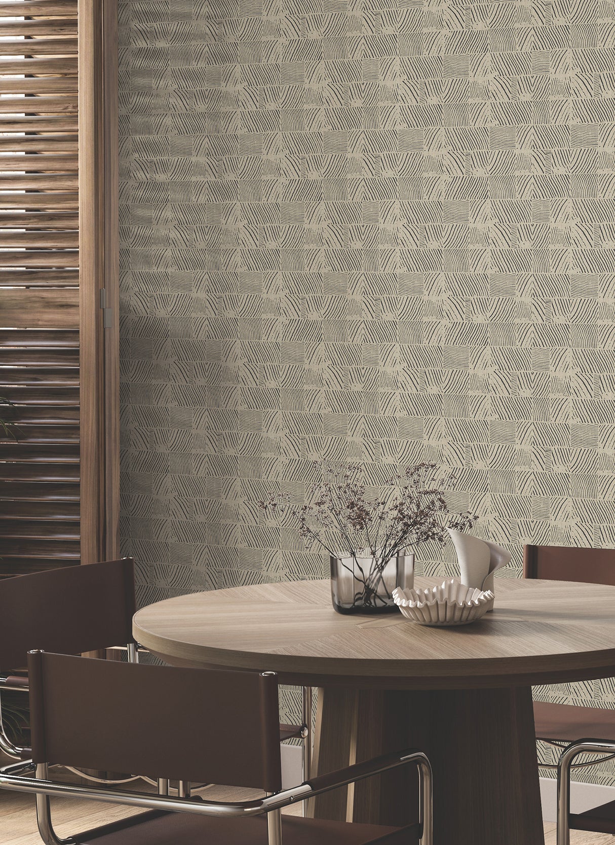 Woodcut Black & Linen by York Wallcoverings Geometric Non Woven Wallpaper – York Wallcoverings GN2621